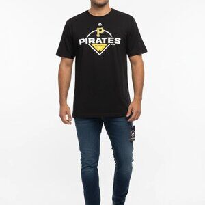 Men's Mens Majestic Black Pittsburgh Pirates Assist T-Shirt Size 2XL Large NWT